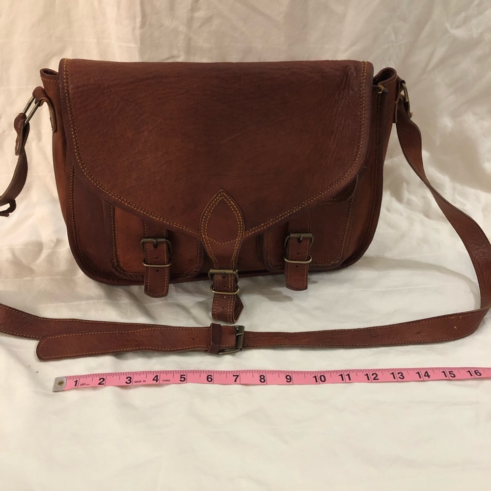 Crossbody all leather shoulder bag